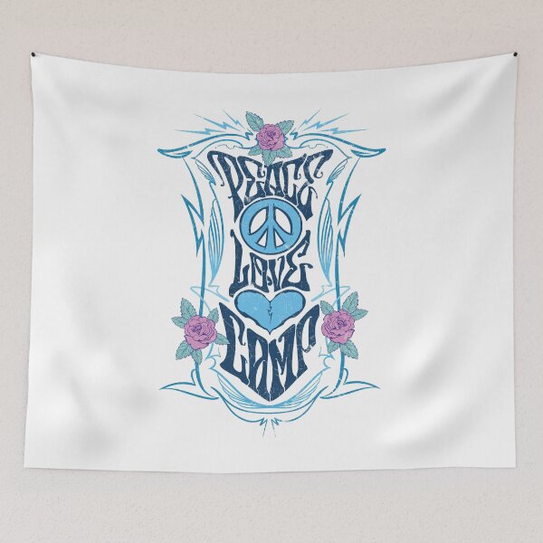 Item preview, PEACE LOVE CAMP PSYCHEDELIC ROSES designed and sold by KUSTOM CAMP CREATIVES.