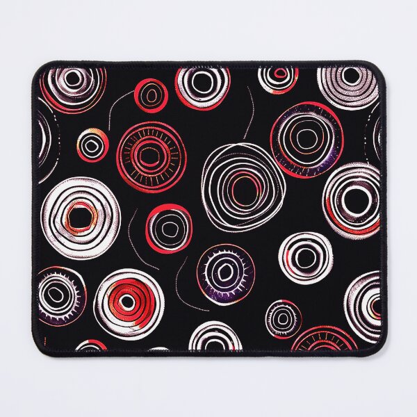 Item preview, Mid-Century Modern Red And White Circles On Black designed and sold by DEC02.