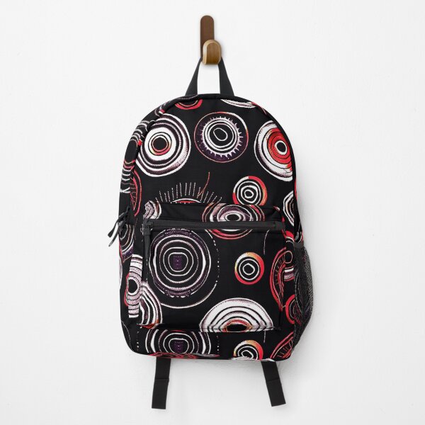Item preview, Mid-Century Modern Red And White Circles On Black designed and sold by DEC02.