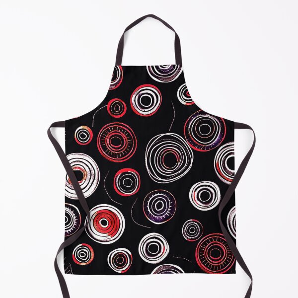 Item preview, Mid-Century Modern Red And White Circles On Black designed and sold by DEC02.
