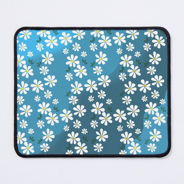 Item preview, Floral Pattern on Blue Background designed and sold by Andrew Hitchen.