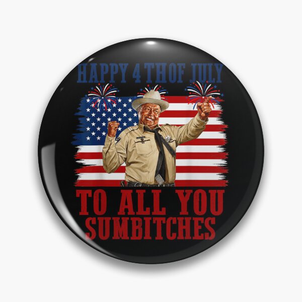 Item preview, Happy 4th Of July To All You Sumbitches Funny Retro Sheriff designed and sold by GalenoHenley.