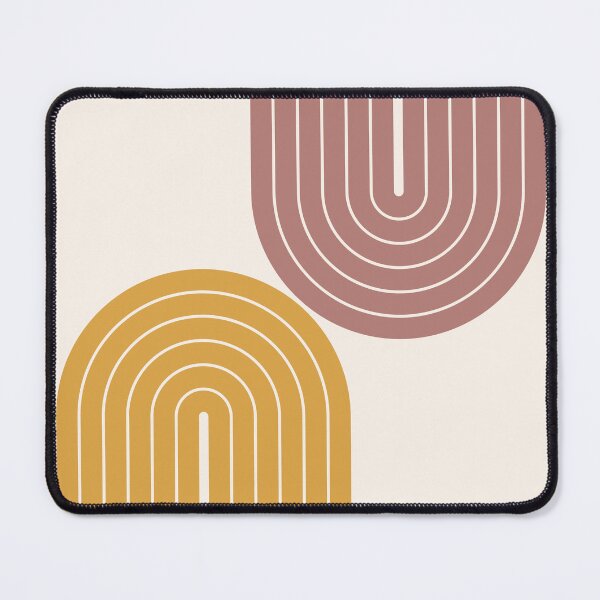 Item preview, Mid Century Modern Geometric Arches - Minimalist Blush Mustard Theme designed and sold by nineFlorals.