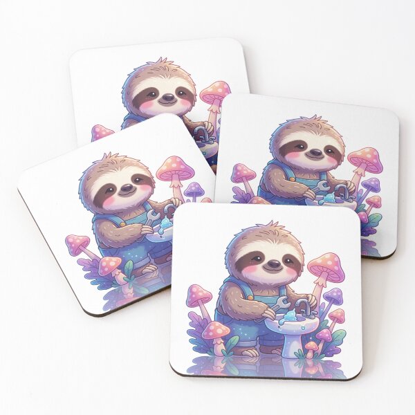 Item preview, Plumber Sloth | Cute Fantasy Forest Handyman designed and sold by AillustriaAK.