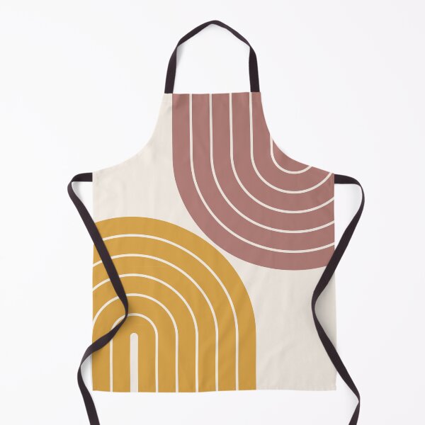 Item preview, Mid Century Modern Geometric Arches - Minimalist Blush Mustard Theme designed and sold by nineFlorals.