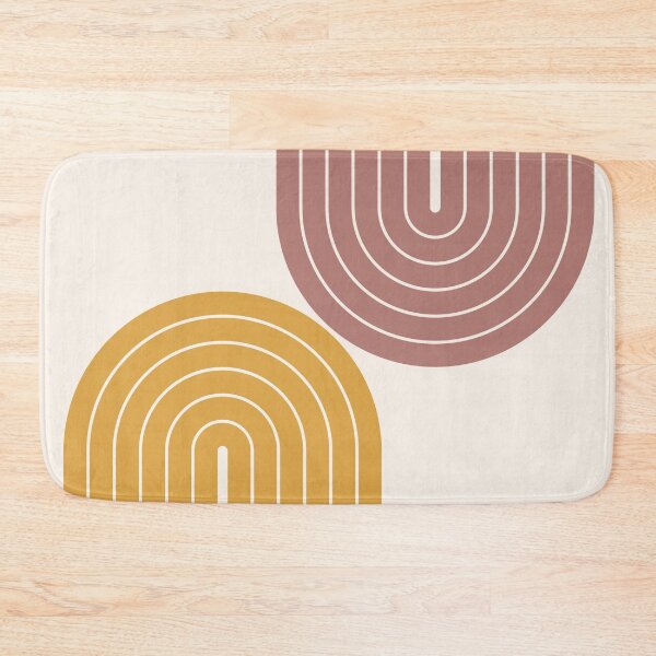 Item preview, Mid Century Modern Geometric Arches - Minimalist Blush Mustard Theme designed and sold by nineFlorals.