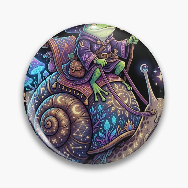 Item preview, Witch Frog Riding Giant Snail Fantasy T-Shirt designed and sold by MERAKISL.