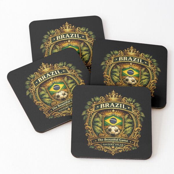 Item preview, Luxury Brazil Soccer Emblem - The Beautiful Game Vintage Crest designed and sold by Culture Atlas .