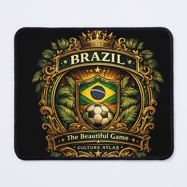 Item preview, Luxury Brazil Soccer Emblem - The Beautiful Game Vintage Crest designed and sold by Culture Atlas .