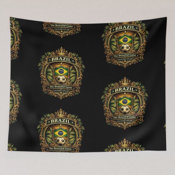 Item preview, Luxury Brazil Soccer Emblem - The Beautiful Game Vintage Crest designed and sold by Culture Atlas .