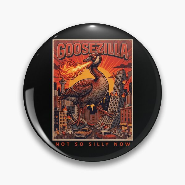 Item preview, Not So Silly Now Goosezilla Kaiju Monster City Destruction designed and sold by d247.