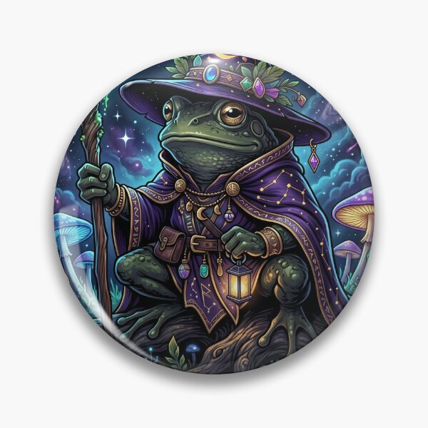 Item preview, Witch Frog Guardian of Mushroom Circle T-Shirt designed and sold by MERAKISL.