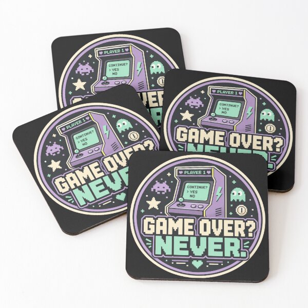 Item preview, Game Over Never Retro Arcade designed and sold by Sketchlegacy.