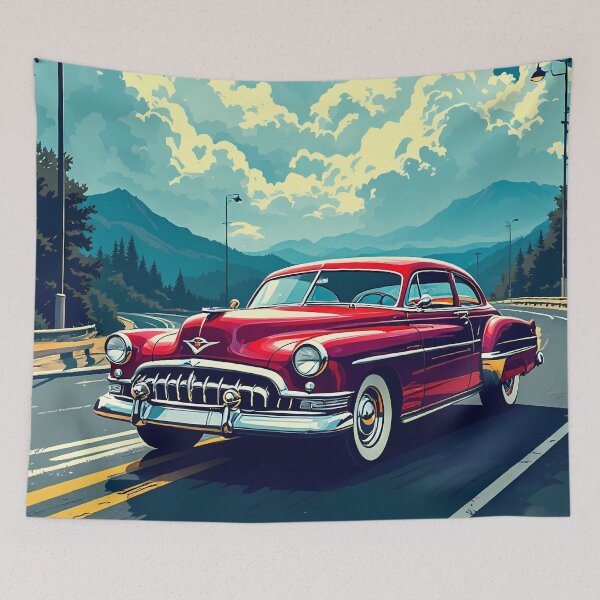 Item preview, Classic American Car Mountain Highway Retro Cruiser designed and sold by RCStoreUy.