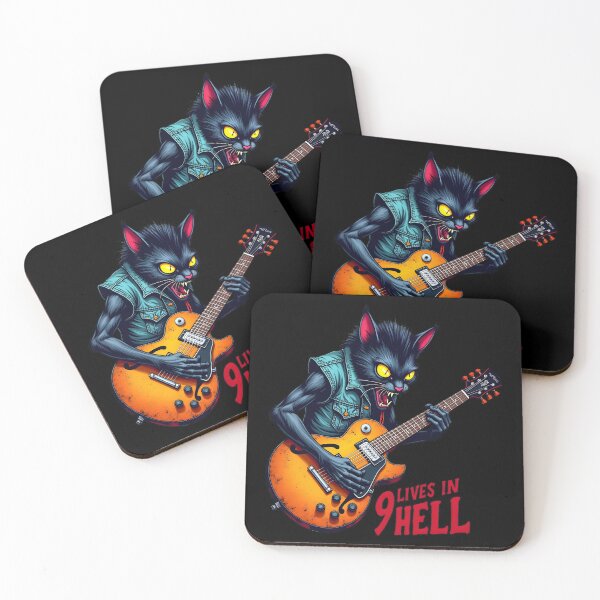 Item preview, 9 Lives In Hell - Vintage Psychobilly Voodoo Cat Art designed and sold by Hans-Design.