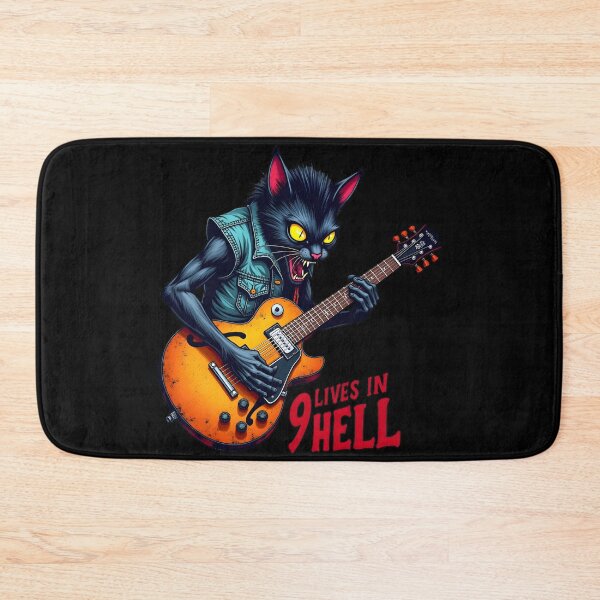 Item preview, 9 Lives In Hell - Vintage Psychobilly Voodoo Cat Art designed and sold by Hans-Design.