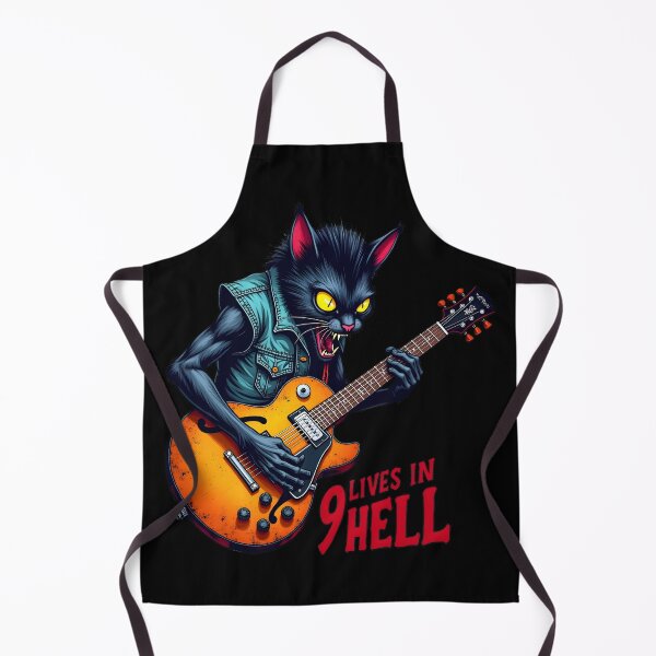Item preview, 9 Lives In Hell - Vintage Psychobilly Voodoo Cat Art designed and sold by Hans-Design.