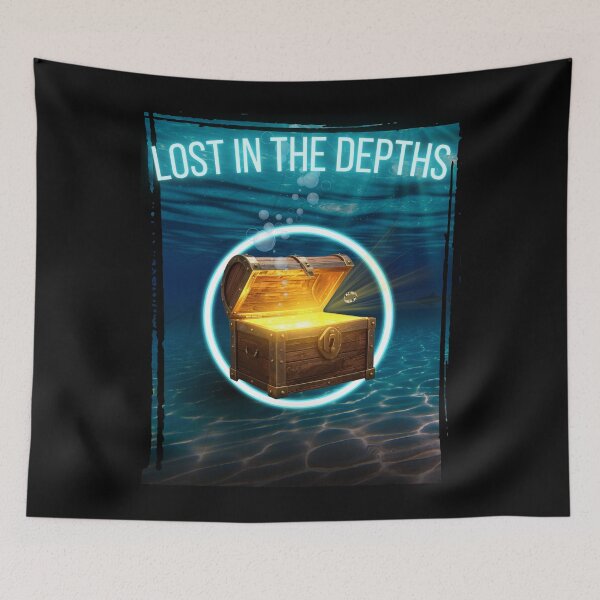 Item preview, Lost In The Depths Neon Synthwave Underwater Treasure Chest T-Shirt designed and sold by PRecovery.