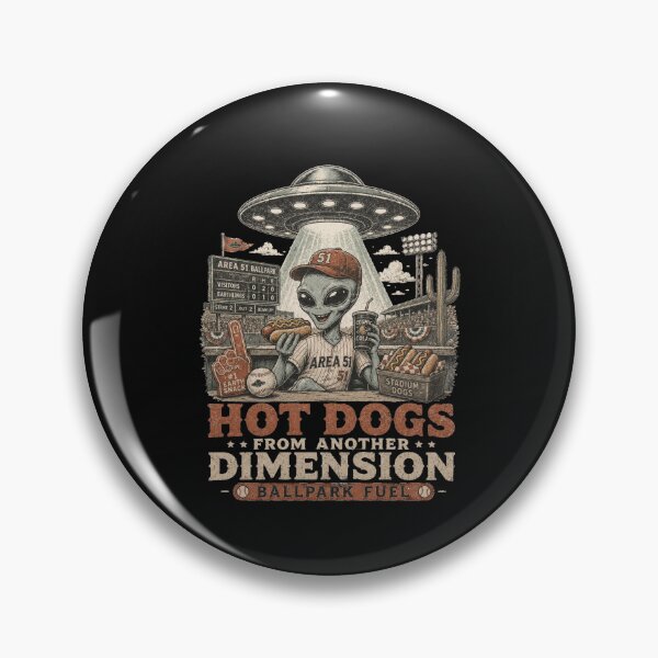 Item preview, Hot Dogs From Another Dimension - Funny Alien Baseball Design designed and sold by BlackSector77.