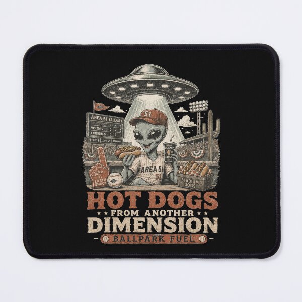 Item preview, Hot Dogs From Another Dimension - Funny Alien Baseball Design designed and sold by BlackSector77.