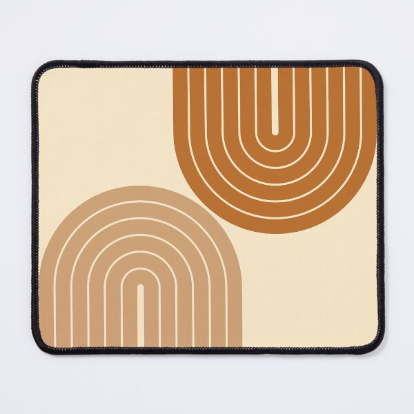 Item preview, Mid Century Modern Geometric Arches - Rustic Terracotta Brown designed and sold by nineFlorals.