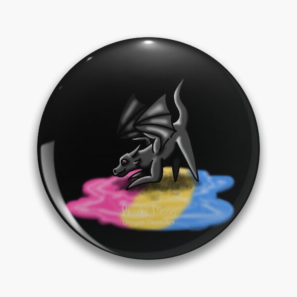 Item preview, Black Pansexual Pride Puddle Dragon designed and sold by dragonthorn-art.