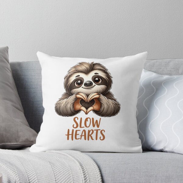 Item preview, Slow Hearts – Cute Sloth Love T-Shirt Design designed and sold by PixeoCreatives.