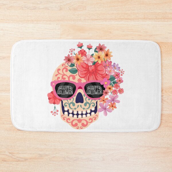 Item preview, Floral Halloween Sugar Skull - Cute Candy Skull with Sunglasses Clipart designed and sold by VibranPalette.