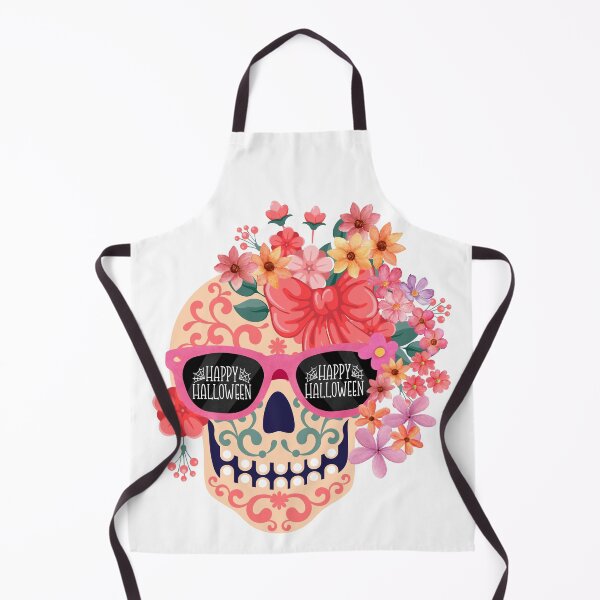 Item preview, Floral Halloween Sugar Skull - Cute Candy Skull with Sunglasses Clipart designed and sold by VibranPalette.