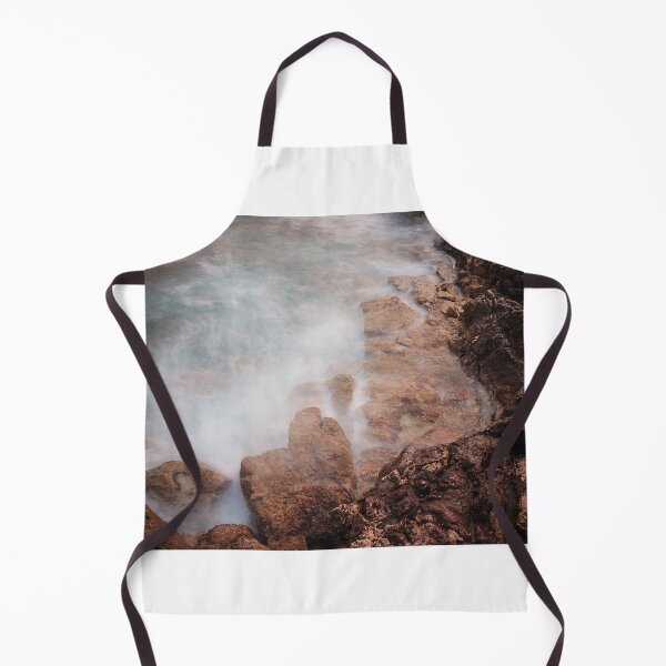 Item preview, Misty Ocean Waves Crashing Against Rugged Rocky Coastline Long Exposure Seascape At Dusk designed and sold by Nmallia.