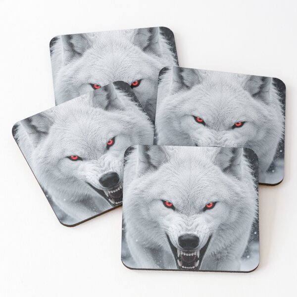 Item preview, White Wolf with Red Eyes designed and sold by VelarisMoon.