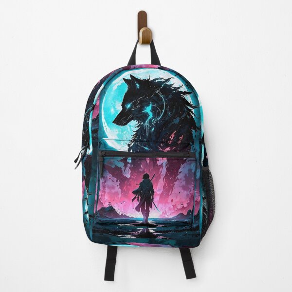 Item preview, Moonlit Shadow Wolf Awakening | Dark Fantasy Anime Warrior & Spirit Beast Art designed and sold by Dyan4.