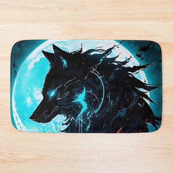 Item preview, Moonlit Shadow Wolf Awakening | Dark Fantasy Anime Warrior & Spirit Beast Art designed and sold by Dyan4.