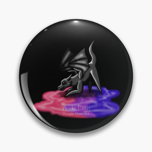 Item preview, Black Bisexual Pride Puddle Dragon designed and sold by dragonthorn-art.