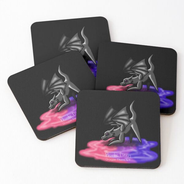 Item preview, Black Bisexual Pride Puddle Dragon designed and sold by dragonthorn-art.