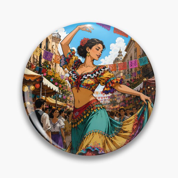 Item preview, Pretty Flamenco Dancer in Famous Festival  designed and sold by Pim-Crystal.