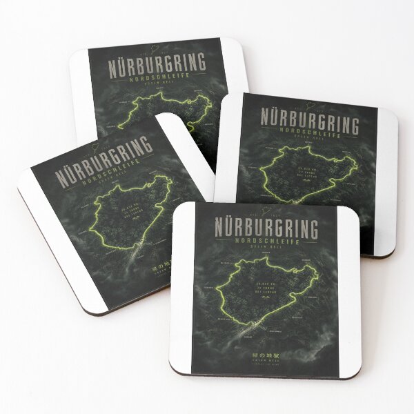 Item preview, Nürburgring Green Hell Reimagined, Dark Motorsport Poster Print designed and sold by Jandedan.