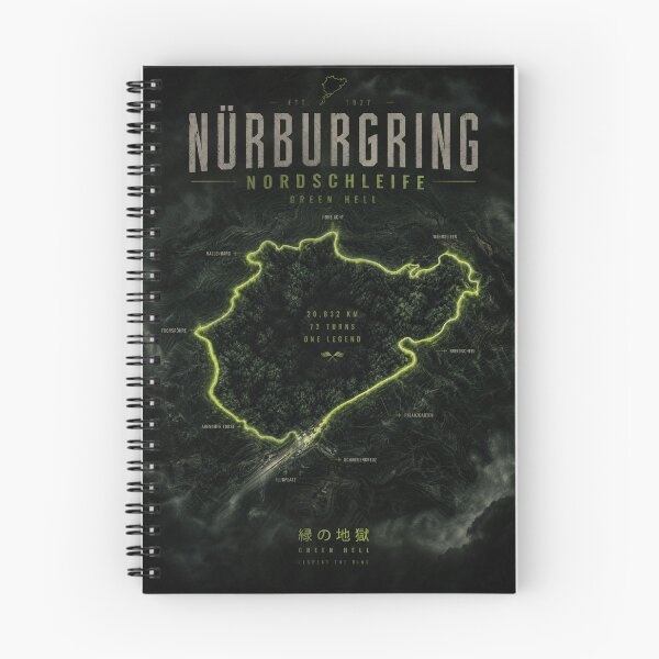 Item preview, Nürburgring Green Hell Reimagined, Dark Motorsport Poster Print designed and sold by Jandedan.