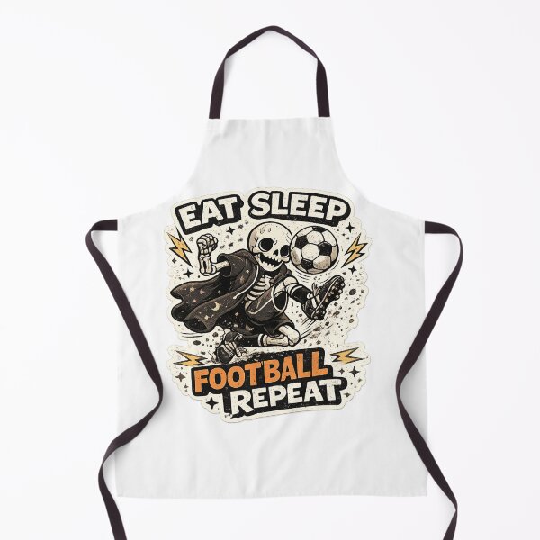 Item preview, Eat Sleep Football Repeat Skeleton | Funny Soccer Lover Gothic Design designed and sold by SkeletonMood.