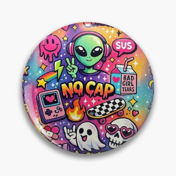 Item preview, Retro Gen Z Doodles Art Poster – Vibrant Aesthetic Sticker Collage Print designed and sold by VipeDrip.