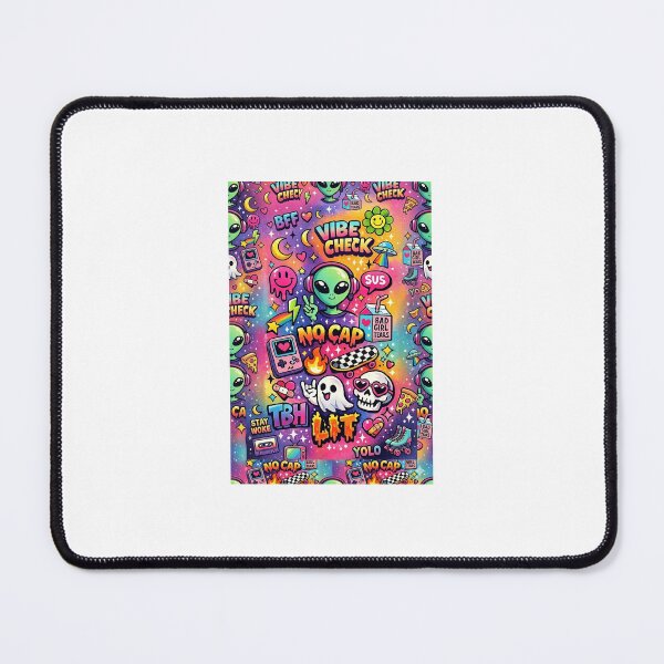 Item preview, Retro Gen Z Doodles Art Poster – Vibrant Aesthetic Sticker Collage Print designed and sold by VipeDrip.