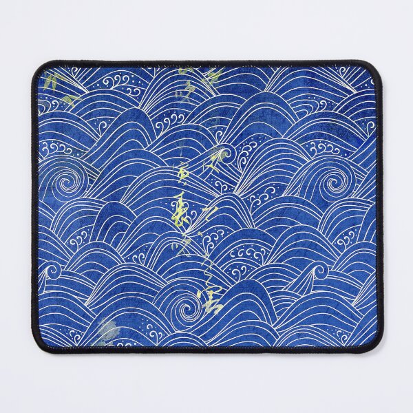 Item preview, Vintage Asian Ocean Waves Deep Blue Sea Pattern  designed and sold by DEC02.
