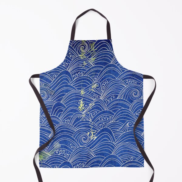 Item preview, Vintage Asian Ocean Waves Deep Blue Sea Pattern  designed and sold by DEC02.