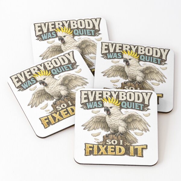 Item preview,  Everybody Was Quiet Cockatoo Humor designed and sold by HippyRikky.
