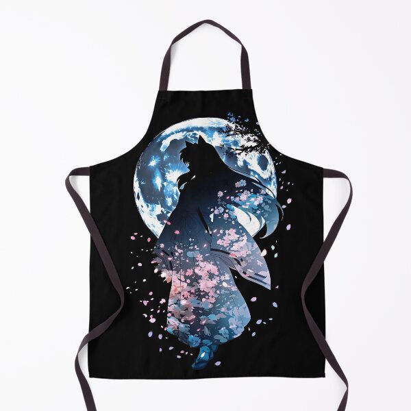 Item preview, Moonlit Sakura Spirit Maiden | Japanese Anime Silhouette Under Full Moon designed and sold by Dyan4.