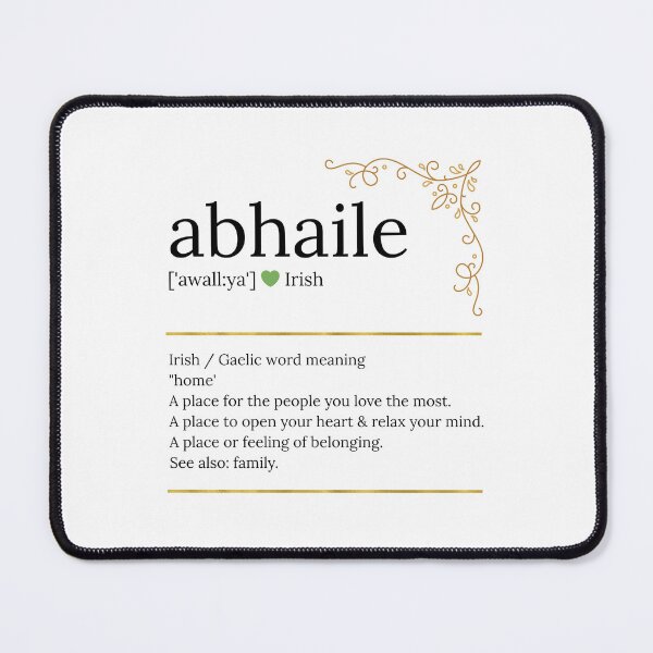 Item preview, Abhaile | Irish Gaelic “Home” Definition | Typography Poster | Ireland Gift designed and sold by heartofireland.