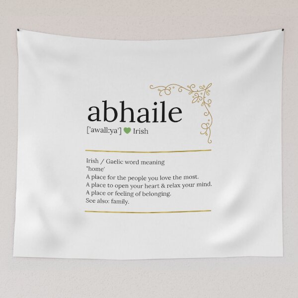 Item preview, Abhaile | Irish Gaelic “Home” Definition | Typography Poster | Ireland Gift designed and sold by heartofireland.