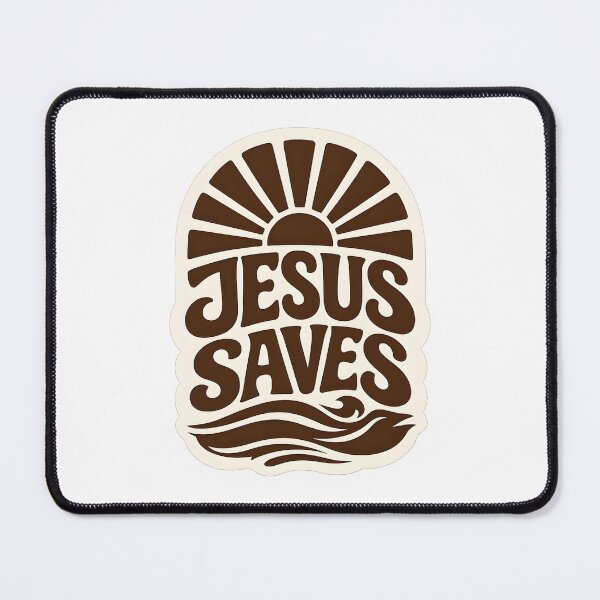 Item preview, Jesus Saves Retro Christian Sticker | Vintage Faith Sunrise Design | Christian Aesthetic designed and sold by dfranc.