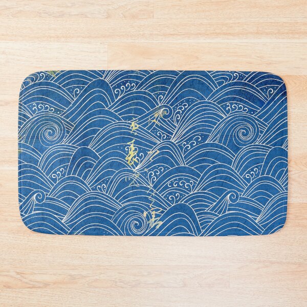 Item preview, Vintage Asian-Inspired Elegant Blue Ocean Waves Pattern designed and sold by DEC02.