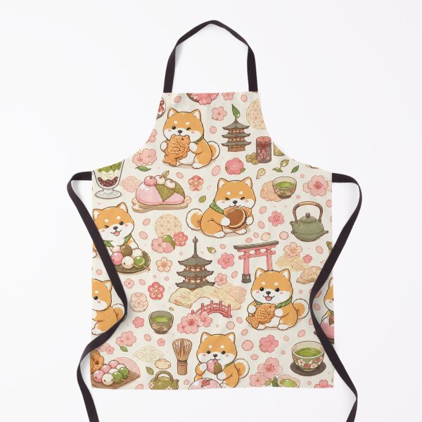 Item preview, Kawaii Shiba Inu Japanese Sweets Seamless Pattern | Matcha & Wagashi Scrapbook Paper Design designed and sold by kawaii animal store (in Japan).